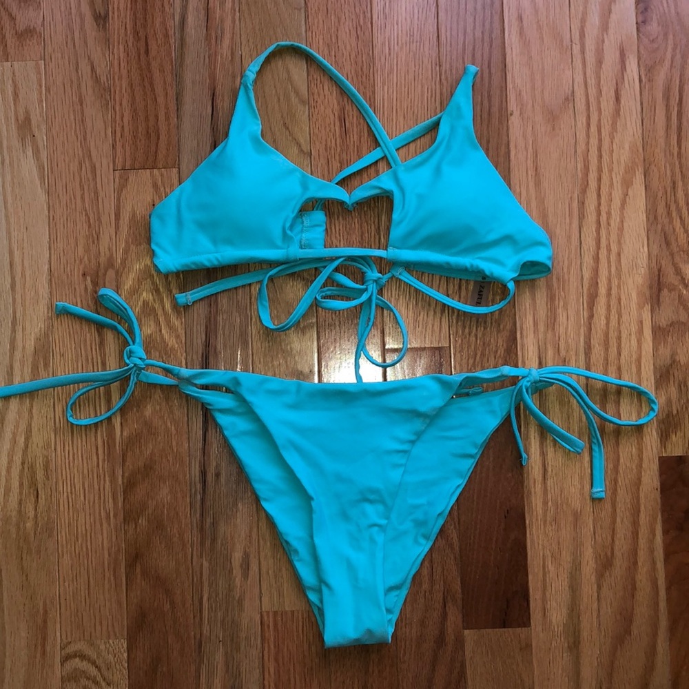 Aqua blue Zaful Bikini Size Small